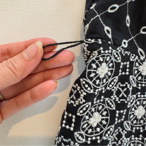 NWD Anthropologie Marisol Off-The-Shoulder Embroider Floral Dress Sz 8 *No belt - Picture 9 of 16